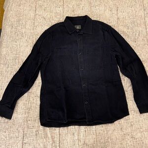H&M Navy Cotton Twill Button Down Shirt Size M Men’s